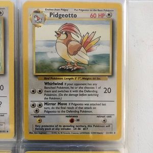 1990’s rare vintage Pidgeotto card 22/102